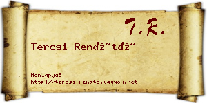 Tercsi Renátó névjegykártya
