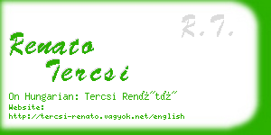 renato tercsi business card